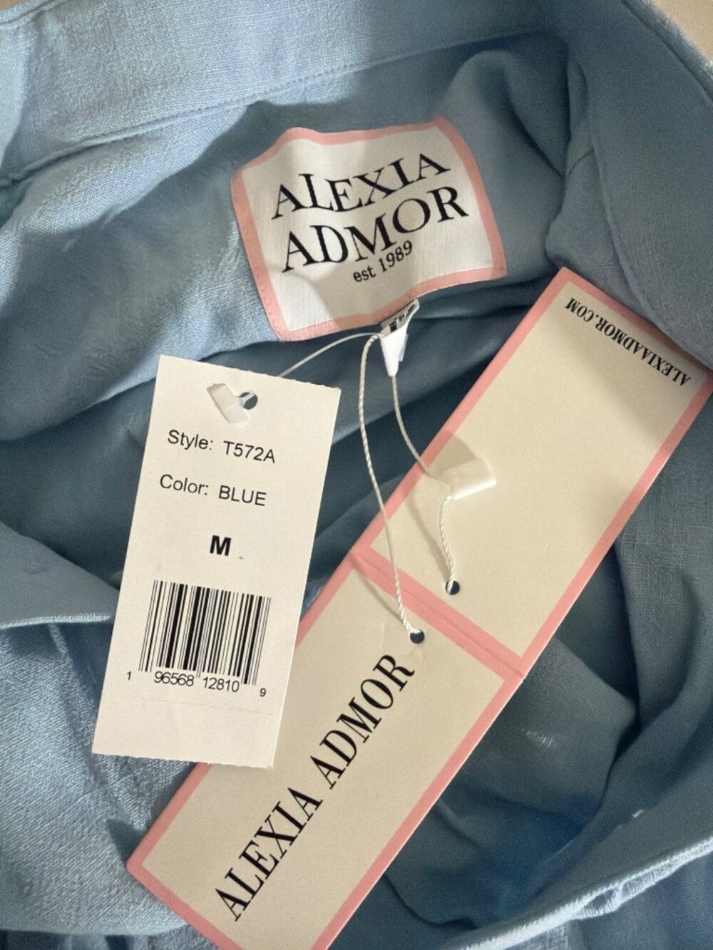 NWT Alexia Admor Amber Oversized Linen and Cotton Button-Up Shirt Size M - Picture 3 of 3